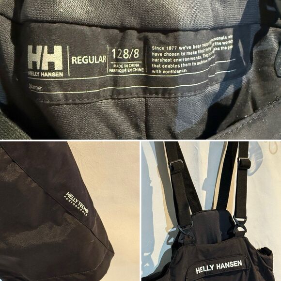 Helly Hansen size kids 128/8 yr ski pants Helly Tech Performance Black - Picture 12 of 16